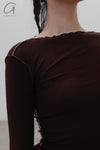 BASERANGE Ribbed Long Sleeve Top T-shirt TTVL Collection France BAS-TTVL-RB-SP22-TACTILE TTVL